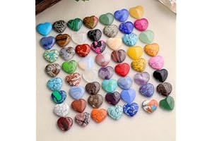 5 Pcs Random Color Heart Shaped Stones,Bulk DIY Beads,Yoga Meditation and Christmas Gift for Friends and Family