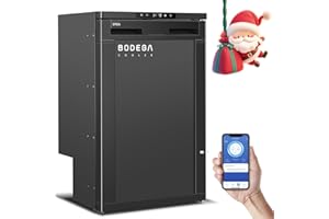 BODEGACOOLER 12 Volt Refrigerator, 83L RV Refrigerator APP Control, RV Fridge and Freezer, Travel Compressor Cooler with Lock, (-4℉-46℉) Car Fridge for Truck, RV, Camping, Boat -12/24V DC, Black