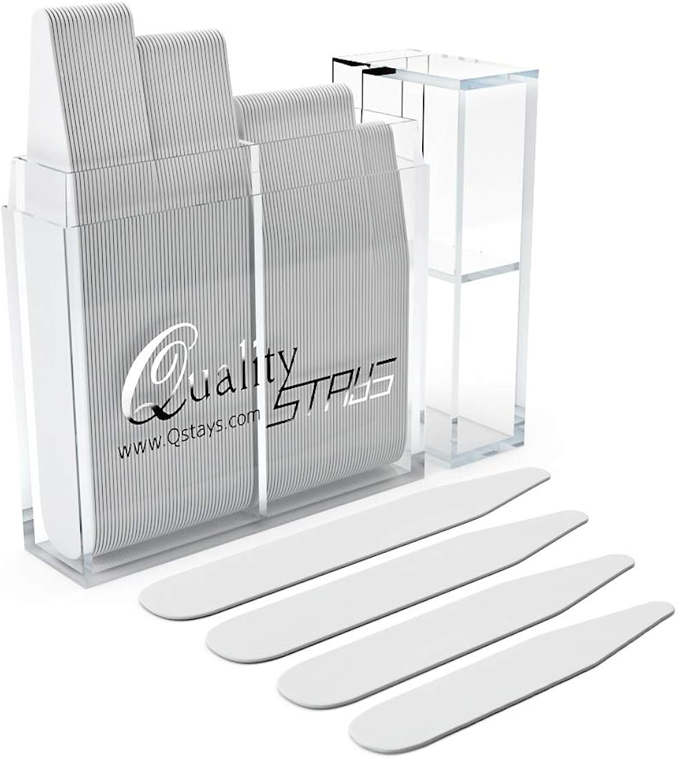 60 Plastic Collar Stays Variety Pack, 4 Sizes