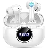 Rinsmola Wireless Earbuds, 2025 Bluetooth 5.4 Headphones Deep Bass Stereo Ear Buds, 4 ENC Noise Cancelling Mic, USB-C in-Ear Earphones, IP7 Waterproof Sport Workout for Laptop Pad Android iOS Phone