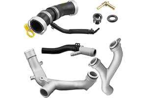 HUQUZN Aluminum Engine Coolant Pipe Water Outlet Tube Kit Fit for Land Rover Range Rover Sport Velar Discovery Defender 2014-2023 Replace LR090630 LR092992 LR049990 AJ813917 AJ811340 AJ813865 C2Z28258