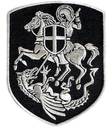 Patch Brodé "République De Bosnie-Herzégovine" - 75 X 65 Mm - Armoiries Aux Lys Royaux
