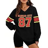 ASTANFY Game Day Sweatshirt for Women Football Sweatshirts Football Mom Hoodie Game Day Fan Gift Long Sleeve Tops