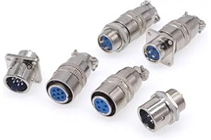 1Pcs XS12 Connector 12mm Quick Push-Pull Circular Square Socket 2pin-7pin 3A 400v Male and Female(2P Female)