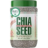 Sanar Naturals Chia Seeds | High Fiber Supplement, GLP-1 Support, Plant-Based Protein with Omega-3 | Superfood for Smoothies 