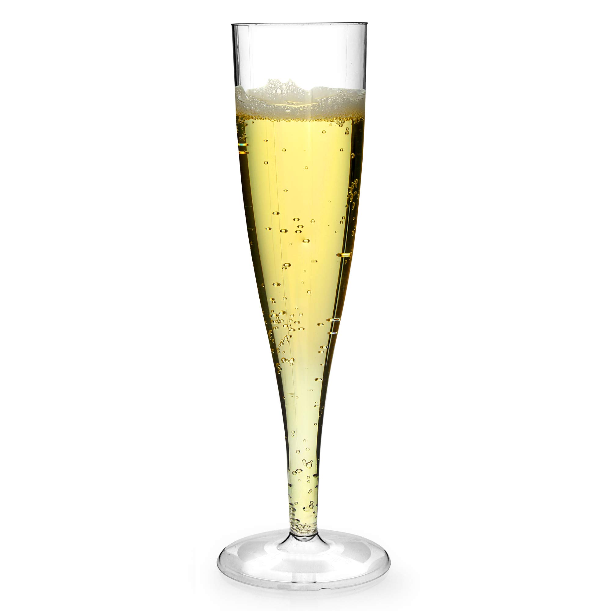 Disposable Champagne Glasses 160ml - Set of 10 - Plastic Flutes