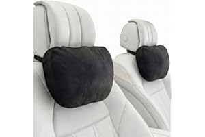 2PCS Welbrit Car Pillow for Car Neck Pillow for Driving Seat Leather Neck Support Soft Cushion Back Support Head-Rests for Ve