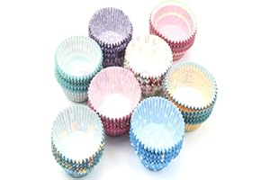 Multi-coloured Mini Paper Baking Moulds Liner Muffin Cupcake Paper Cake Cases 100 pcs Durable Treatment