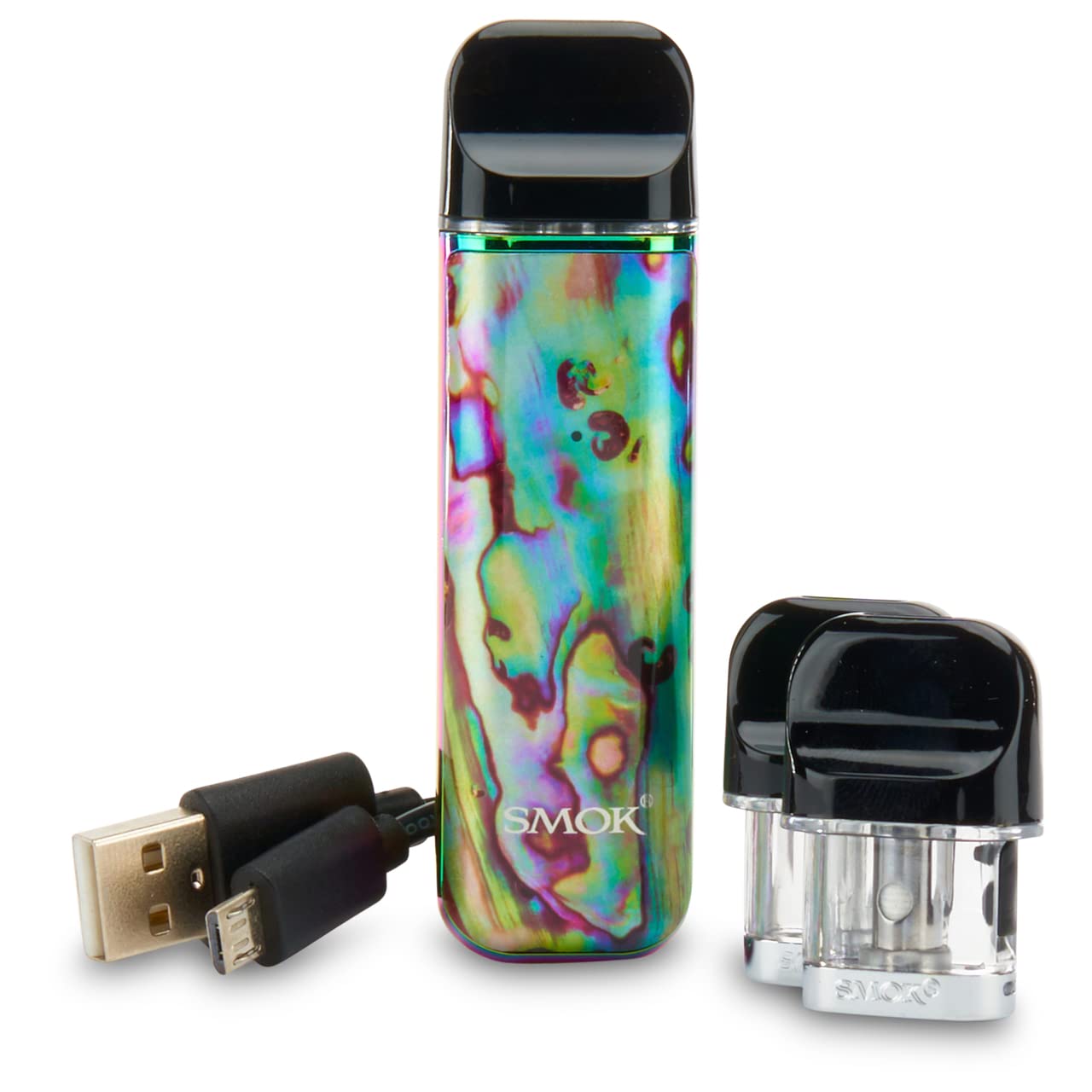 SMOK NOVO2 POD Vape Kit [Rainbow Shell] - Rechargeable, Ultra Portable, MTL Vaping, Run Nic Salts, All Day Usage, Utilize Novo Series PODs, 2mL Capacity, E Cigarette, Smok Vapes, No Nicotine