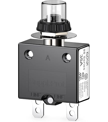 2 Interrupteurs Thermiques Uxcell 15A Avec Bouton Reset - Protection Contre Les Surcharges AC125/250V