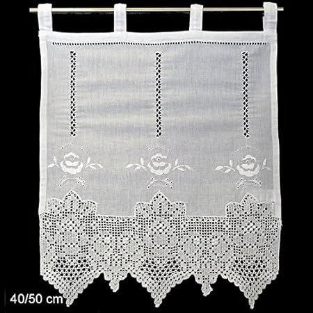 Fensterdeko Gardine Hossner | 50x40 cm H/B | weiß | 100 % Baumwolle