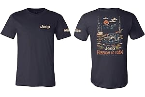 Detroit Shirt Company Mens Jeep® Freedom to Roam 100% Cotton T-Shirt
