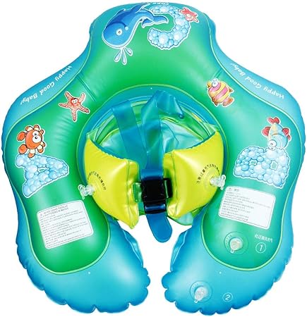 Amazon Everso 浮き輪 ベビー 新生児 赤ちゃん 子供用 3ヶ月 6歳適用 お風呂 水遊び 幼児 浮き輪 ベビーフロート出産祝い 誕生日 おしゃれ プレゼント 温泉やプールやバスタブで利用 ハンドポンプ付き 収納袋付き ベビー浮き輪 おもちゃ