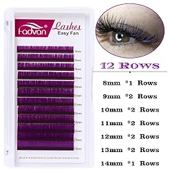 Purple Eyelash Extensions 0.07mm C/D Curl Volume