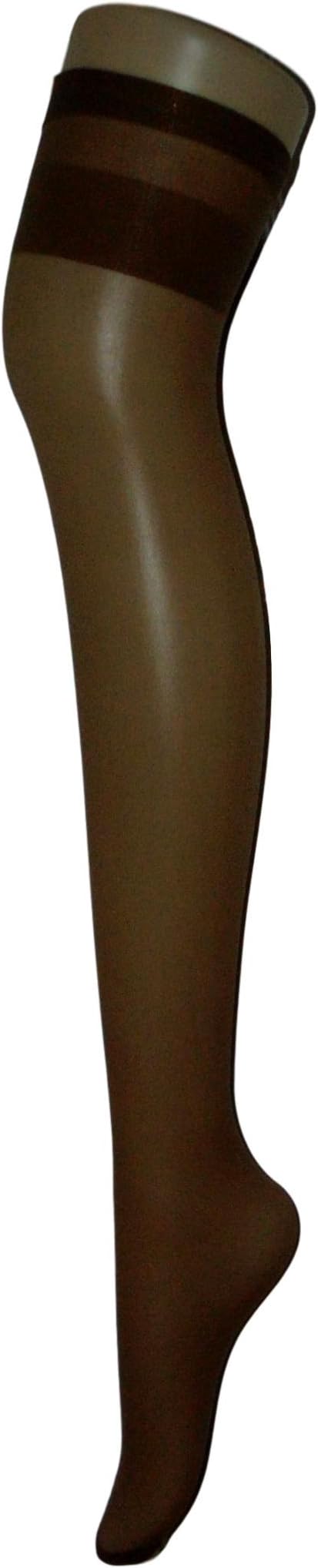 Tudorose 15 Denier Hold Ups Stockings Nylons Black Natural Mink One Size UK 4-7
