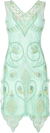 mint green flapper dress