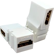 Acoplador HDMI Hembra Para Placa De Pared, Tipo Keystone, Color Blanco, Fácil De Instalar, Marca Genérica