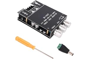 ZK-1002T Bluetooth Amplifier Board, 100W+100W 2.0 Channel Stereo Amplifier Board with Treble & Bass Control Supports AUX/Blue