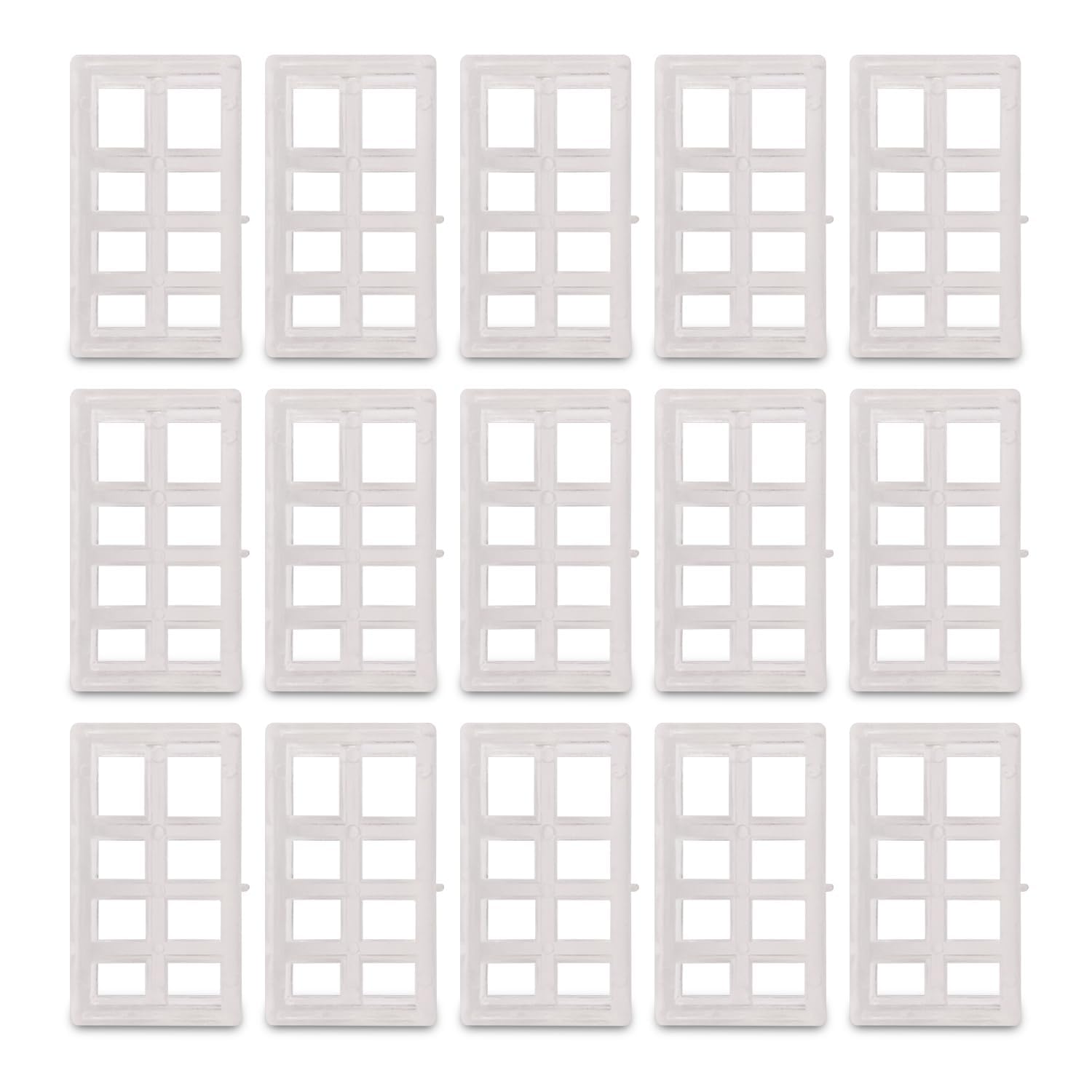 Photo 1 of Amazing Drapery Hardware Bracket Spacer Blocks 15ct – Durable Extension Clear Plastic Brackets for Blinds and Shades, Ideal for Home and Office Window Treatments