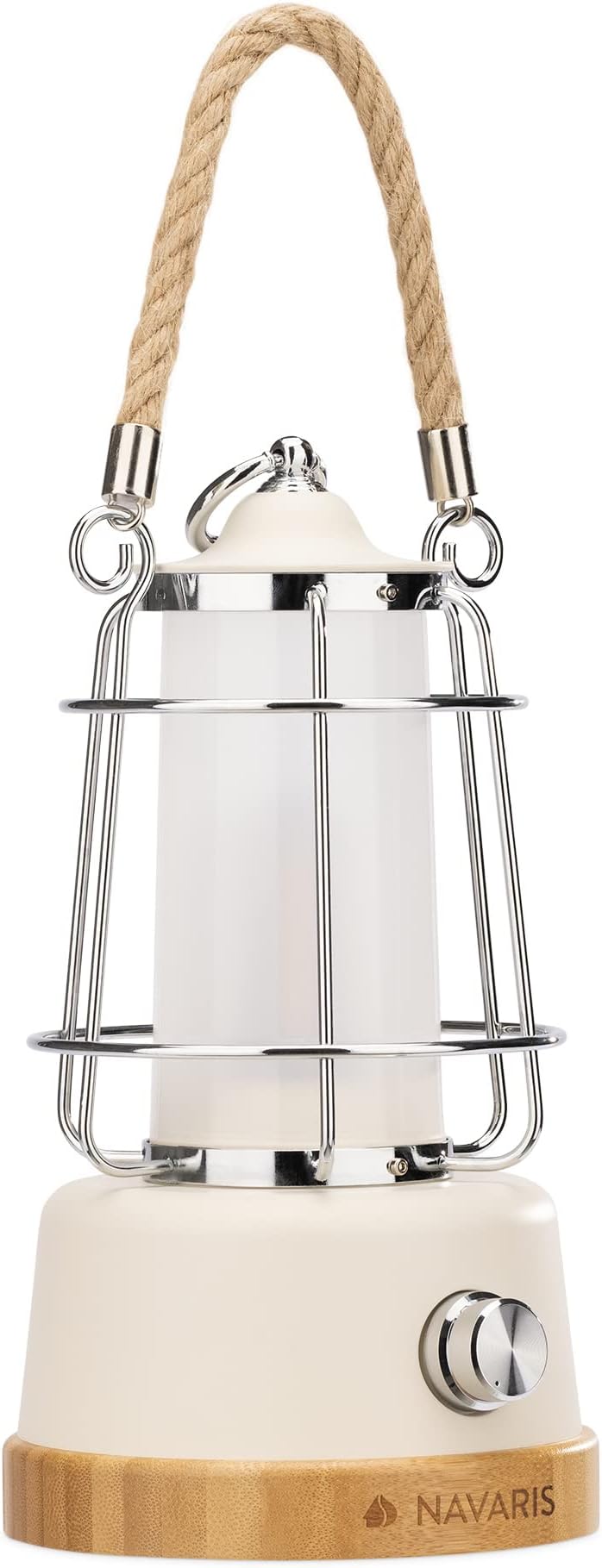 Navaris Rechargeable Camping Lantern Power Bank Dimmable White Portable Outdoor