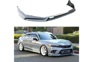 WheelX Front Lip Compatible with 2022-2024 Honda Civic, V3 Style Air Dam Lower Chin Bumper Splitter Protection Body Kit Fits for 4-Door Sedan & Hatchback 2022 2023 2024 (Sonic Gray NH877P)
