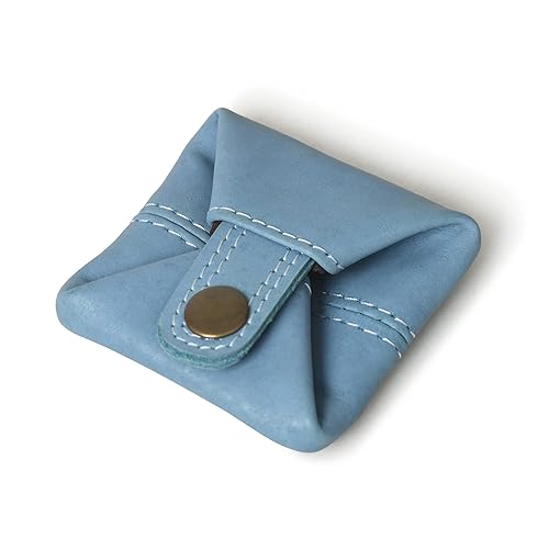 Leather Coin Pouch Change Holder Mini Pocket Wallet for Men Women (Azure,  Pack of 1) in Bahrain Whizz Coin Purses Pouches