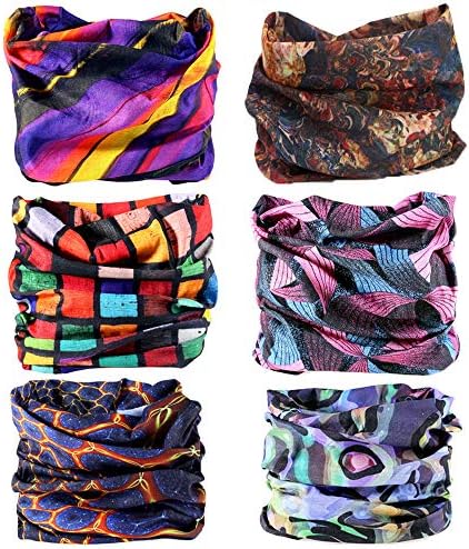 6pcs/12pcs Assorted Seamless Headbands for Men Women Athletic Moisture Wicking Headwear for Sports Cycling Arm Band Hiking Bandana Headwrap Scarf Neck Gaiter Turban Mask