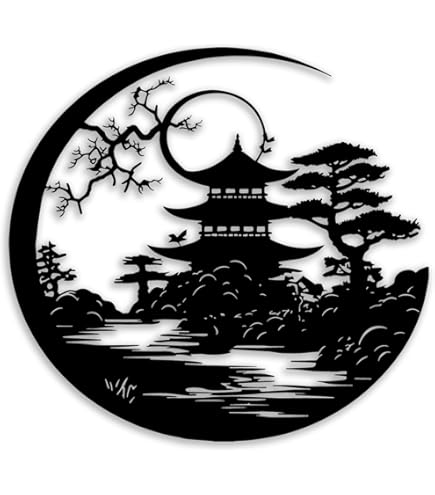 Amazon.com: JIBEVEYYI Artistic Japanese Asian Cool Wall Art Rustic