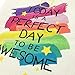 YOUR SMILE Perfect Day Cotton Linen Square Decorative Throw Pillow Case Cushion Cover 18x18 Inch(45CM*45CM) (YS050609)