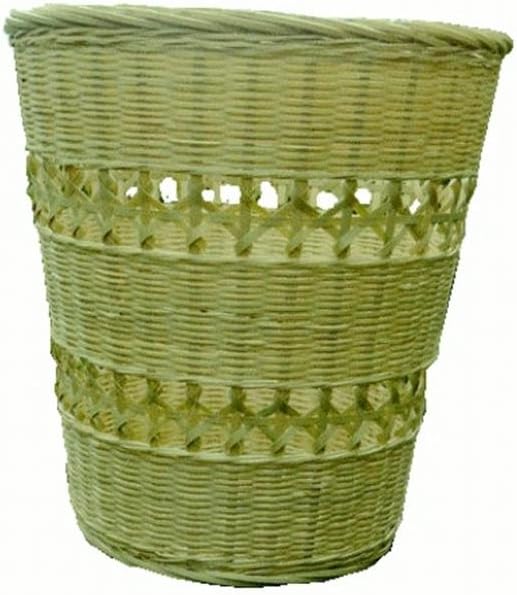 gao® Trash can Bamboo made Creative No cover Garbage basket Home living room Bedroom Drum shape Storage basket