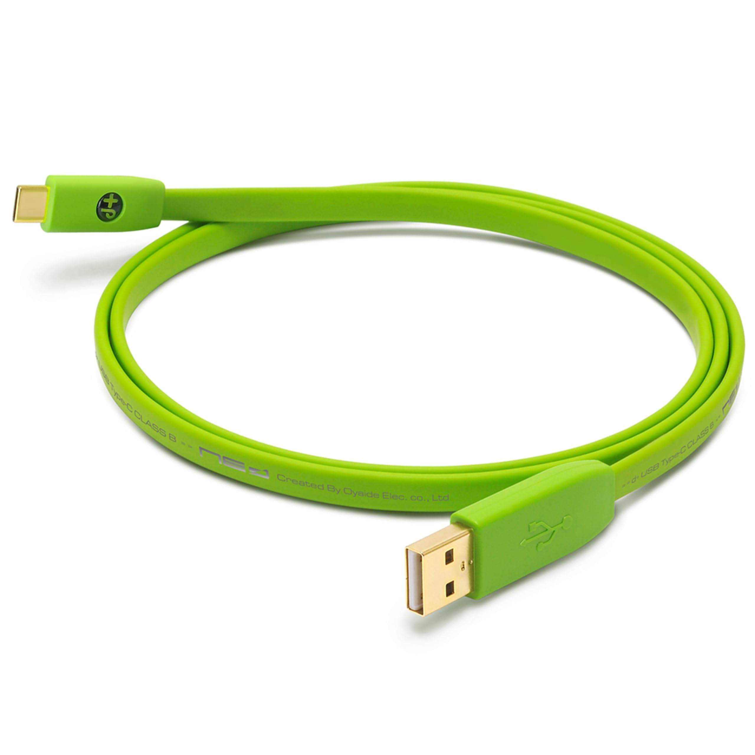 NEO by Oyaide d+ USB (Class B) A to C – Hi-Speed and Durable Digital Cable for DJ’s, Musicians and Producers, Green, 1 Metre. Compatible with all USB A - C devices