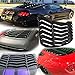 Yoursme Rear and Side Window Louvers Scoop Matte Black ABS Sun Shade Cover in GT Lambo Style Fits for Ford Mustang 2015 2016 2017 2018 2019