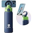 Magcheer Insulated Magnetic Water Bottle - Reusable Stainless Steel Bottle with MagSafe Compatible Phone Holder -Keeps Cold for 24 Hours - Perfect for Gym, Sports, and Travel- Navy Blue 32oz