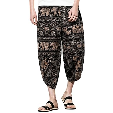 Zhuhaitf Pantalones para Hombre algodón harén Pantalones ...
