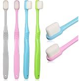 Boao 4 Pcs Micro Nano Manual Toothbrush Extra Soft with 20,000 Bristles | Micro Nano Bristles Toothbrush for Fragile Adult Kid Children, Gentle Cleaning, Ultra Soft Protects Fragile Tooth