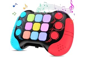 BAIAI Fast Push Pop it Game Fidget Toys Handle, Flashing Handheld Game Sensory Toys for Kids, Quick Push Bubble Fidget Buttons Gamepad STEM Toys,Christmas Birthday Gifts for 6-12 Year Old Boys Girls