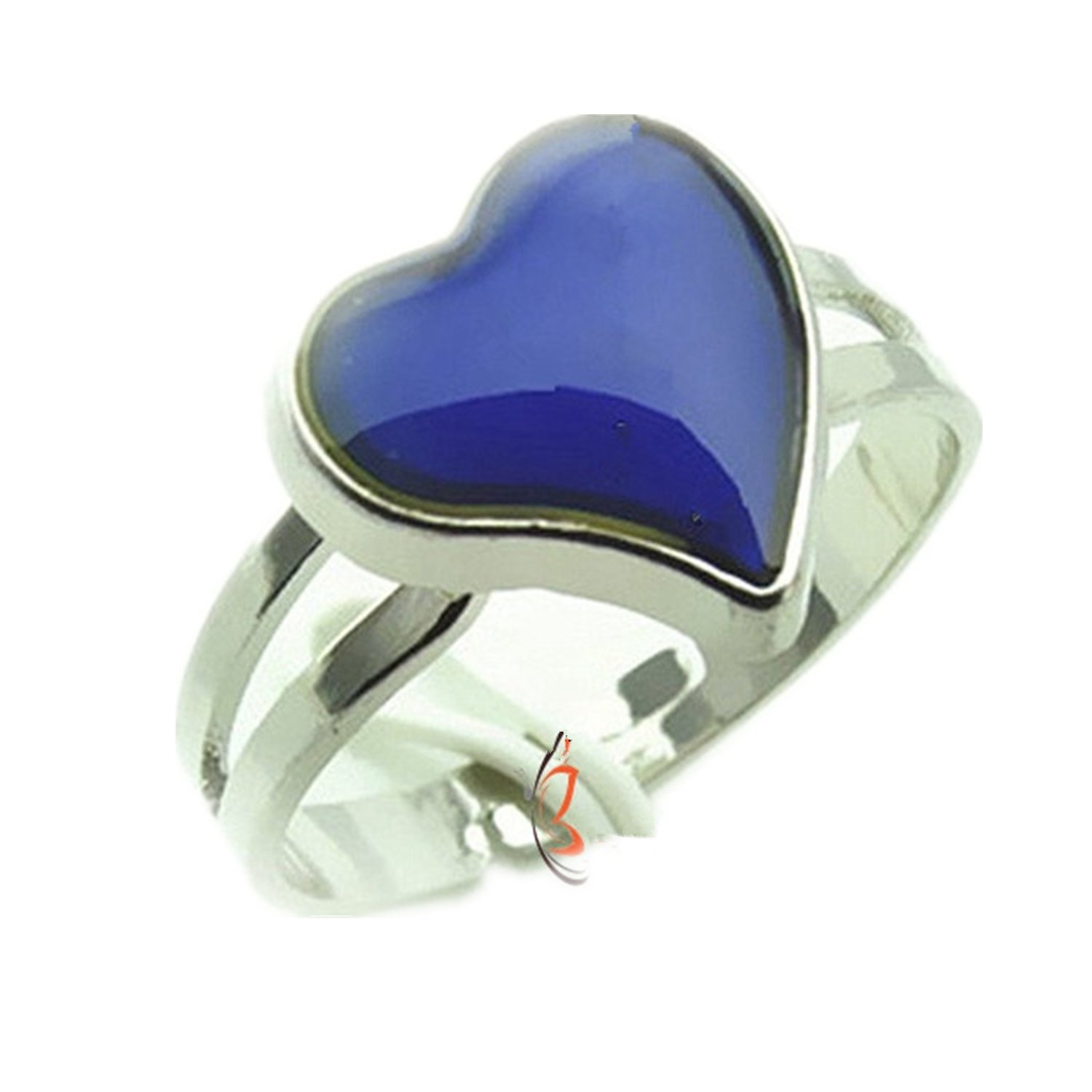 ODETOJOY Oval Mood Ring for Men Adjustable Emotional Color Changing ring Heart Butterfly Emotion Feeling Boho Finger Ring Temperature Control Ring for Women (Butterfly)