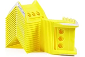 SALUINOKI 24Pack Flatbed Strap Protector Corner Edge Protector Plastic Yellow for Cargo Loads Box Truck Equipment Webbing to Protect Cargo