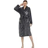 Plush Robe for Women and Men - His and Her Robes with Personalization Options - Super Soft Luxurious Spa Bathrobes