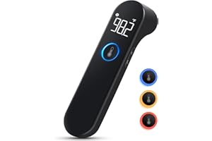 VIPROUD No-Touch Digital Thermometer for Adults and Kids, Accurate Readings, Fever Alarm, Mute Mode, 35 Memories, Forehead &Object Mode, Lifetime Support, Easy-to-use for Infant & Senior