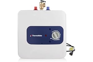 Electric Mini Tank Water Heater UL Listed, ThermoMate 2.5 Gallons Small Under Sink Water Heater for Point of Use Instant Hot Water 110V 120V, Wall or Floor Mounted, ES250