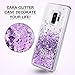 Caka Galaxy S9 Case, Galaxy S9 Glitter Case Liquid Series Luxury Fashion Bling Flowing Liquid Floating Sparkle Glitter Soft TPU Case for Samsung Galaxy S9 (Purple)