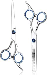 ZYNWEAI 6 Inch Haircut Scissors Set - Straight & Thinning Steel Never Needs view 1