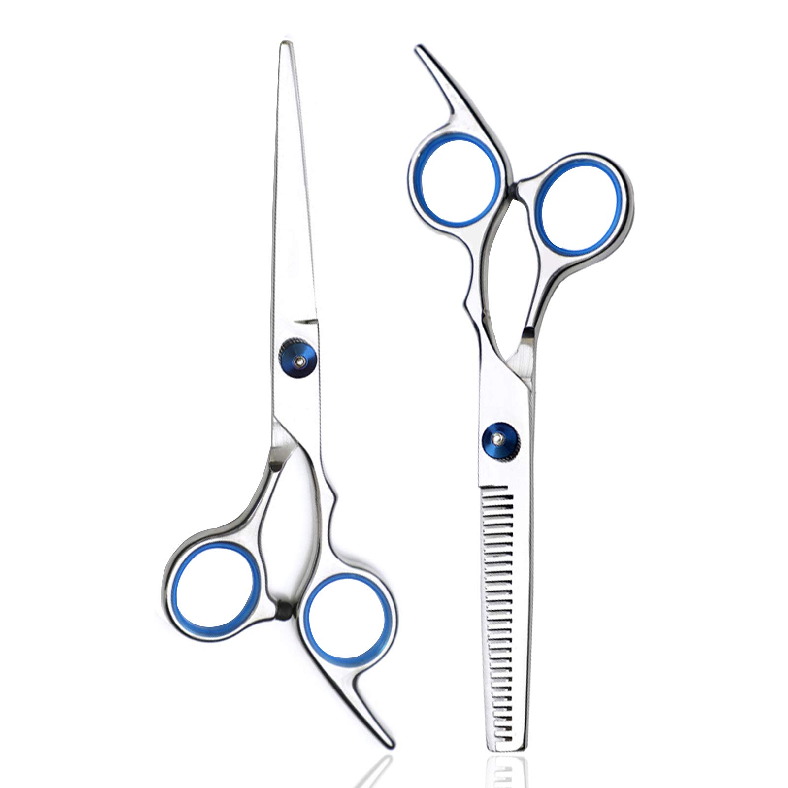 Hairdressing Scissors, ZYNWEAI Professional 6 Inch Haircut Scissor & Thinning Scissors Set, Hair Cutting Kit, Haircut Beard Trimming Shaping Grooming for Men Women Children Pets Home Salon Barber