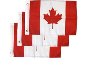 Canada 3PCS Boat Flags Boating Sailing National Small Flag Banner for Boat (Canada)