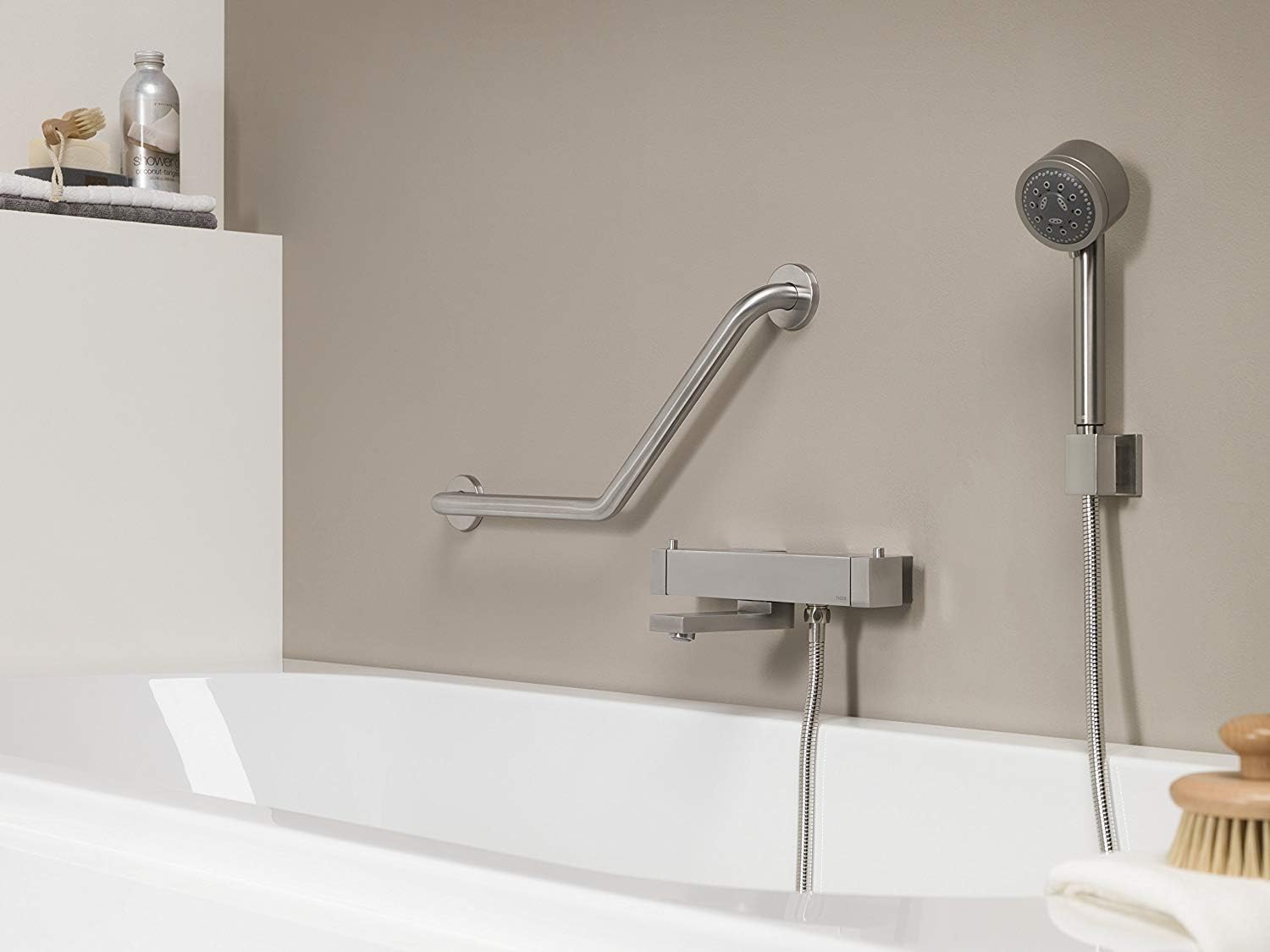 HSTYAIG Grab Bar Shower Handle Bathroom Balance Bar Safety Hand Rail Support for Tub, Handicap, Elderly, Injury, Kid, Senior Assist Bath Handle, Non-Skid (Style B): Home & Kitchen