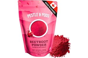 PESTLE & PODS Beetroot Powder, Organic Beetroot powder, Made in Canada with 100% North American Beets(Canada/USA), No Added S