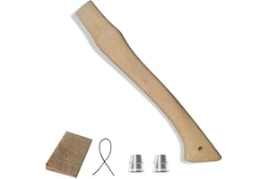XQSL Axe Handle Replacement, 15.75in Hickory Hatchet Handle Replacement for Camping Gardening Axe