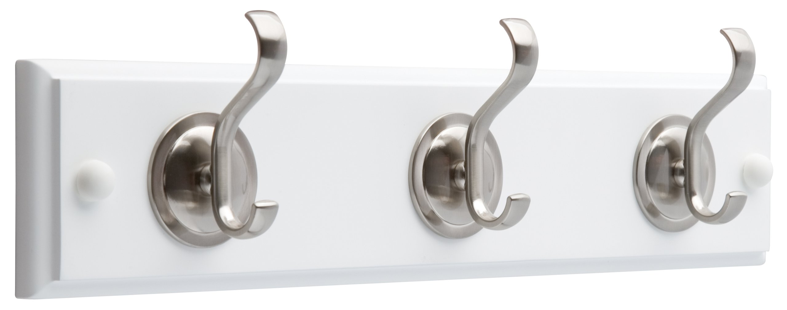 Brainerd 133074 14Inch Hook Rail/Coat Rack with 3 Coat and Hat Hooks, Flat 733353994190 eBay