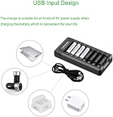 POWEROWL 4 AA 2800mAh & 4 AAA 1000mAh Rechargeable Batteries with 8 Bay Charger view 7